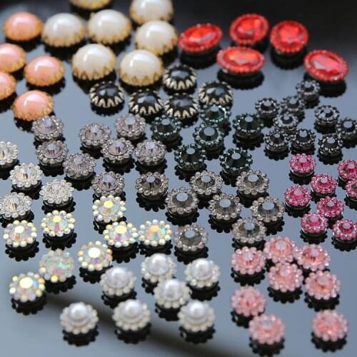 Hand sew on Glass-diamond pearl beads,diy scattered glass beads decorative patches for clothing perolas para artesanato atacado