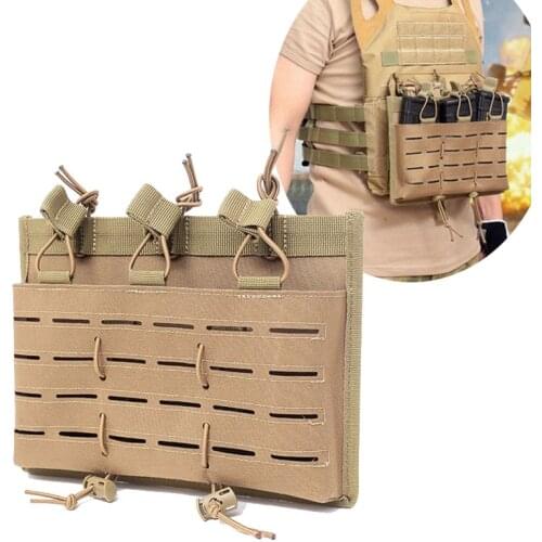 Tactical Triple Molle Magazine Pouch Military Vest Accessories Bag Open-Top Cartridge Pouch Airsoft Hunting Paintball Equipment