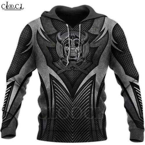 CLOOCL Viking Armour 3D Print Hoodies For Men And Women Harajuku Fashion Hooded Sweatshirt Casual Jacket Pullover Zipper Coat