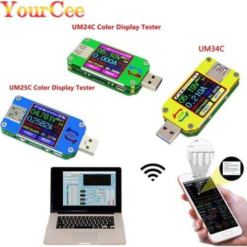 UM34/UM34C UM24/UM24C UM25/UM25C Color LCD Display USB Voltage Tester LD25 Current Meter Voltmeter Battery Charge Measure