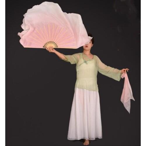 Magic Pink Light Silk Veils Two Layers Half Circle Fan Veil Pairs(1L+1R) Women Belly Dance Folk Dance Show Props Customized
