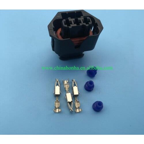 100 pcs high quality 3 pin Sensor Connector Wire harness Pigtail plug 1-2005390-2