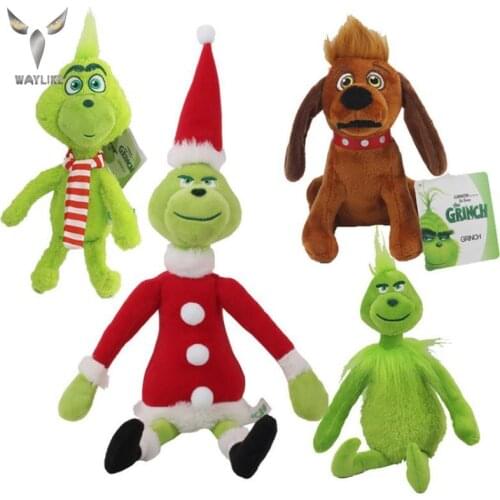 WAYLIKE 2021 New Year Christmas Geek Plush Doll Green Monster Doll Baby Gift Baby Toy
