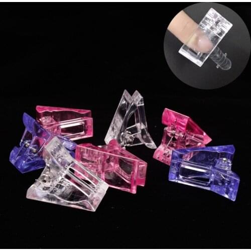 5/1Pcs Acrylic Nail Clip Fake Finger Extension Quick Building Mold UV Gel Nail Tips Plastic Clip Manicure Art Builder Clamp Tool