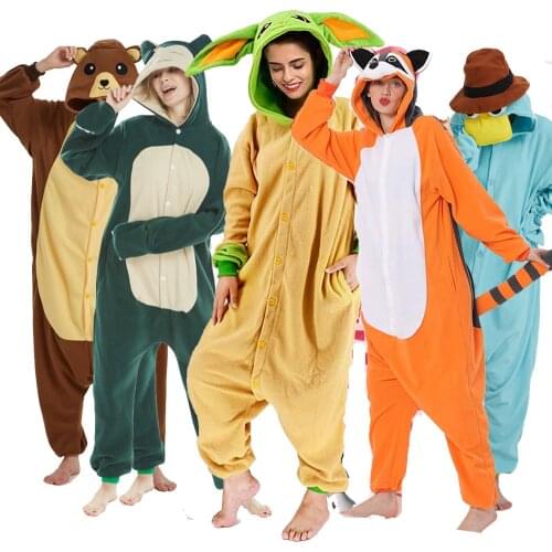 Men Pajamas Kigurumi Women Animal Onesies For Adults Birthday Gift Cartoon One-Piece Pijama Sleepwear Cosplay Costume Halloween
