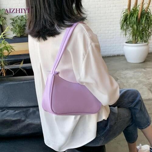 Women Simple Elegant Handbags Fashion Small Shoulder Bag Pure Color Sling high quality PU handbag