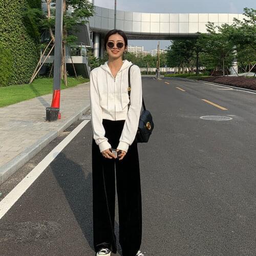 Women 2021 Spring Fashion Short Hooded Hoodies Female Solid Color Zipper Coats Ladies Long Sleeve Slim Thin Sweatshirts W178