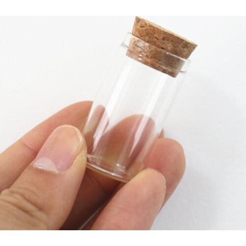 100pcs/lot Glass Bottle 22*40mm Test Tube Cork Stopper Mini Spice Bottles Container Small DIY Jars Vials Tiny Bottles glass