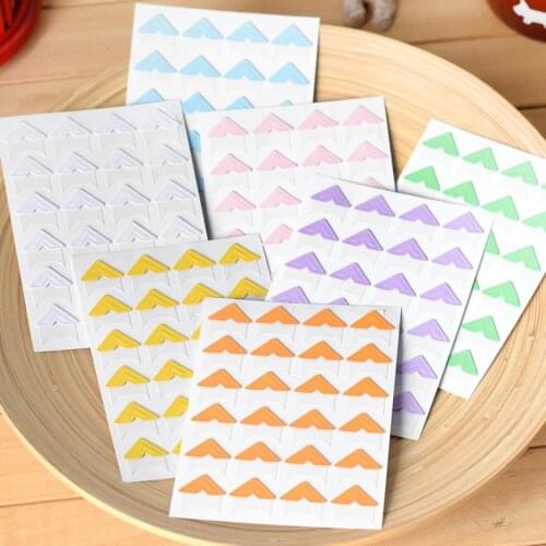 240pcs/lot(10 sheets) DIY Vintage Corner kraft Paper Sticker Photo Album Decor for Photo Albums Frame Decoration Scrapbooking