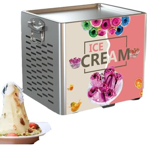 330W Thailand Cold Pan Ice Pan Fry Fried Ice Cream Machine Yogurt Roll Machine Stainless Steel