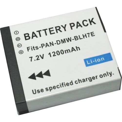 7.2V 1200mAh DMW-BLH7 BLH7 DMW-BLH7PP DMW-BLH7E Camera Battery For Panasonic Lumix DMC-GM1 GM1 DMC-GM5 GM5 DMC-GF7 GF7 Wholesale