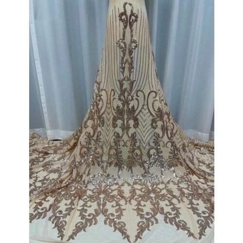 African Lace Fabric Sequins Embroidered Nigerian Mesh Lace Fabric 2021 High Quality Tulle Lace Material For Party Dress jy010