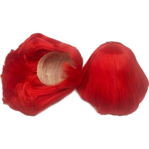 Sweetpea Doll Accessories Red 1/3 Bjd Wig Doll Hair Wig Short Curls With Bangs Suit Lovely Girl Baby Hair
