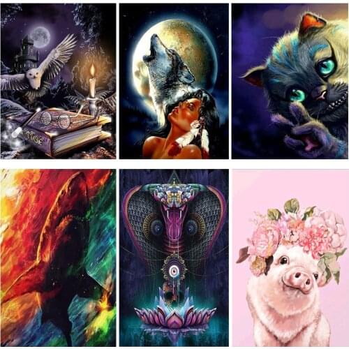 Diamond Painting Animal Kit Diamond Inlaid Diamond Mosaic DIY Full Diamond Embroidery Home Decoration