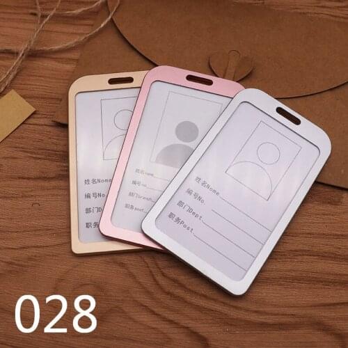 Free shipping 20pcs/lot customized logo ID card holder; aluminum alloy working id card holder with lanyard id28