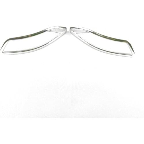 Free Shipping ABS Chrome Rear Fog Light Lamp Cover Surrounds Trim Set For Volkswagen VW Touran 2016 Car styling