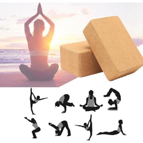 Yoga Block Pilates Cork Brick Home Stretch Aid Gym Fitness Exercise Cushion Exercise Fitness Sport Props Foam Brick