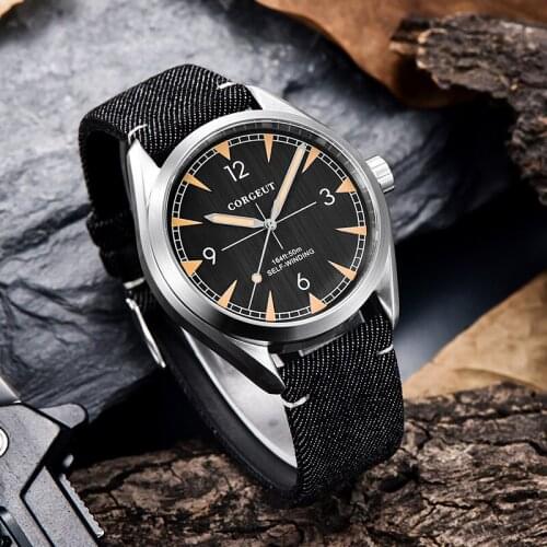Corgeut 41mm men watch Top brand clock miyota 8215 Automatic Luxury Mechanical full steel Sapphire Glass men wristwatch