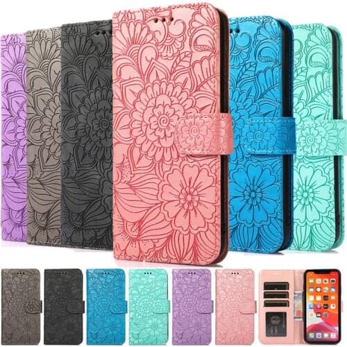 Wallet Case Cover for Xiaomi POCO M3 Redmi 9 Prime 9A 9C 9T 7A 8 8A Note 7 8 9 10 Pro Max 9s 10s Magnetic Kickstand Flip Flower