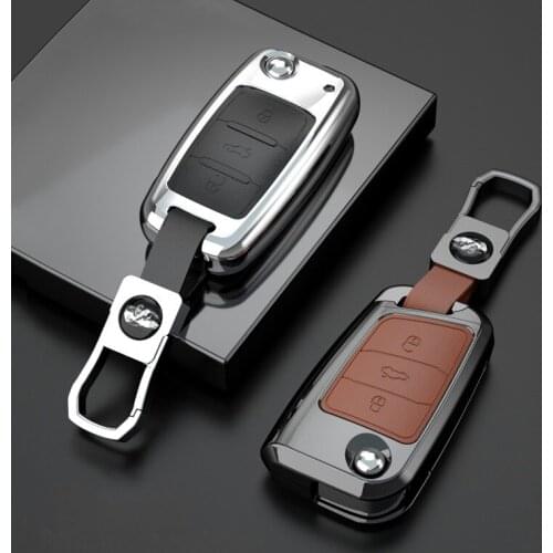 1 Pcs Zinc Alloy Car Key Case Cover For VW Volkswagen Polo Tiguan Passat B5 B6 B7 Golf 4 5 6 MK6 Jetta Lavida for Skoda Octavia