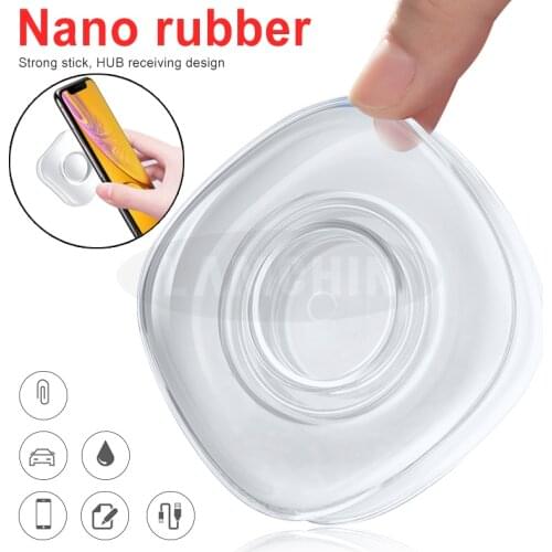 Phone Holder Multi Function Nano Sticker Cable Organizer Rubber Pad No Trace Fixate Gel Pad Mobile Phone Stand For Iphone Xiaomi
