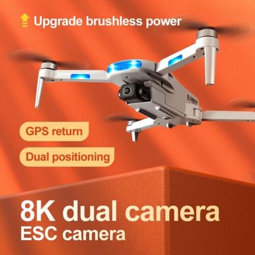 LU3 MAX Drone 8K Dual Camera RC Helicopter GPS Optical Flow Positioning Quadcopter Brushless Motor Folding Aircraft Boy Toy Gift