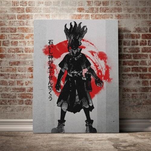 Ishigami Senkuu Dr.Stone Manga Poster Canvas Wall Art Decoration prints for living Kid Children room Home bedroom decor painting