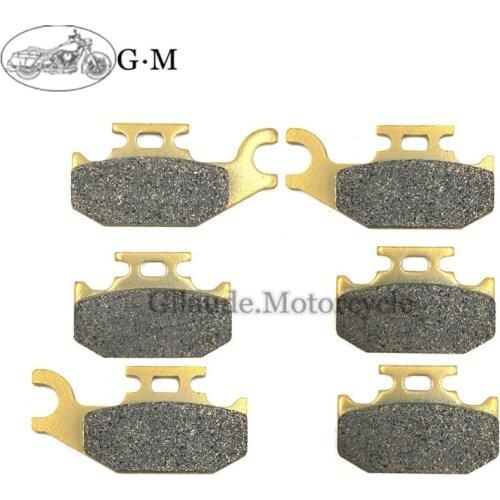 Motorcycle Front Rear Brake Pads Sets For JOHN DEERE ATV Trail Buck 500/650 EX/EXT 2004 2005 2006 2007 2008