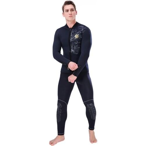 SLINX Men Women Diving Suit Jackets Pants Fleece Lining 5MM Neoprene Winter Warm Wetsuit for Scuba Snorkeling Boating Surfing