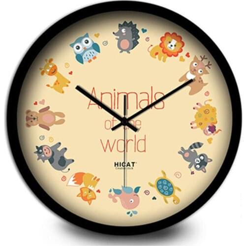 Cartoon Wall Clock Vintage 12 Inch Digital Wall Clock Modern Design Cuckoo Clocks Electronic Mechanism Kitchen Watch Home Decor