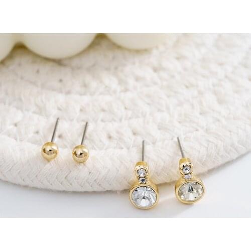 Stainless Steel Cubic Stud Earrings Set for Hypoallergenic Earrings of Men,Women,Boys & Girls