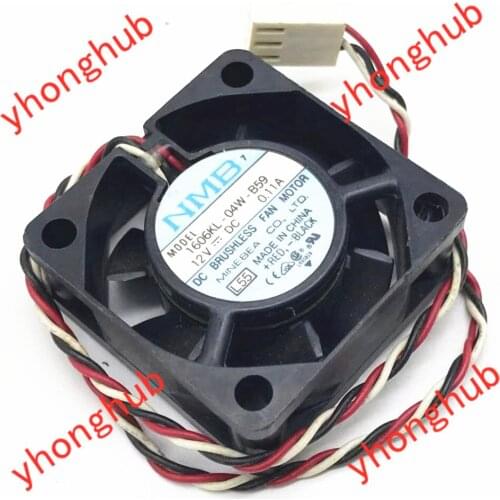 NMB-MAT 1606KL-04W-B59 L55 DC 12V 0.11A 3-wire 40X40X15mm Server Cooling Fan