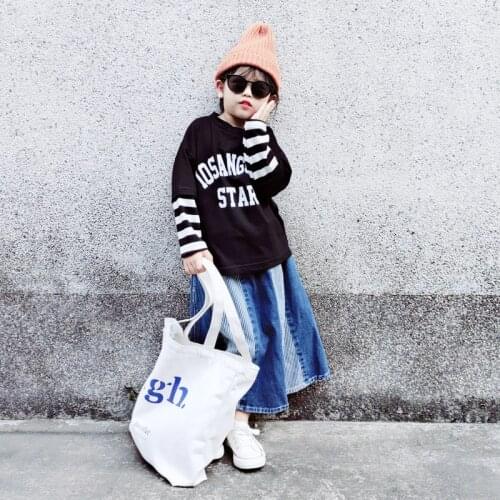 Family Matching Outfits Mother Son Daughter Clothes Autumn New Striped Fake Two T Shirts for Mom and Kids Mother Girls T-shirts