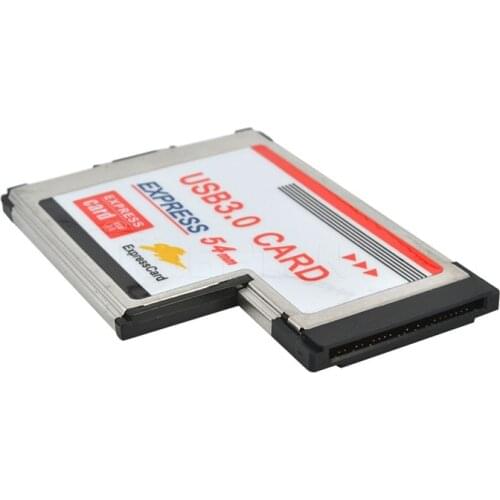 USB 3.0 PCI Express Card Adapter 5Gbps Dual 2 Ports HUB PCI 54mm Slot ExpressCard PCMCIA Converter For Laptop Notebook