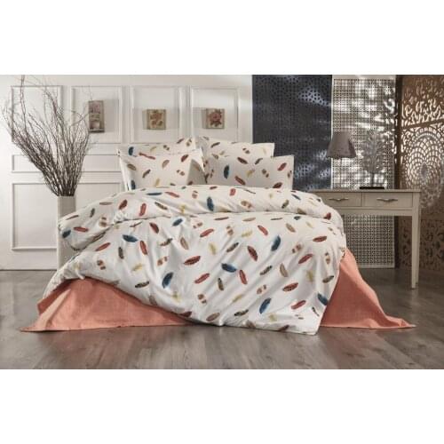 Duvet Cover World Ranforce Double Personality Duvet cover set Colorful Feather