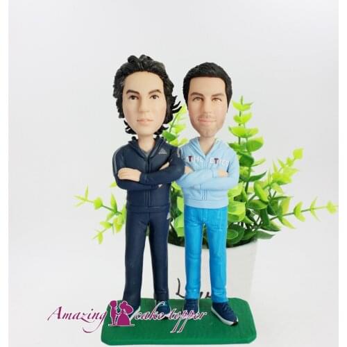 2019 AMAZING CAKE TOPPER The two brothers are young Toys Custom Polymer Clay Figure From Pictures