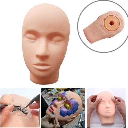 Pro Mannequin Training Head Cosmetology Eyelash Eye Extension Practice Makeup Face Treatment Tools