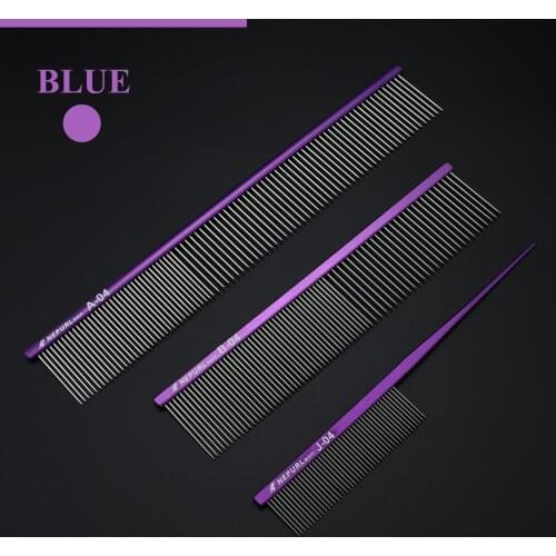 3pcs/set Space Aluminum Pet Dog Comb Grooming Comb For Shaggy Cat Dogs Barber Grooming Tool Salon 5 Color