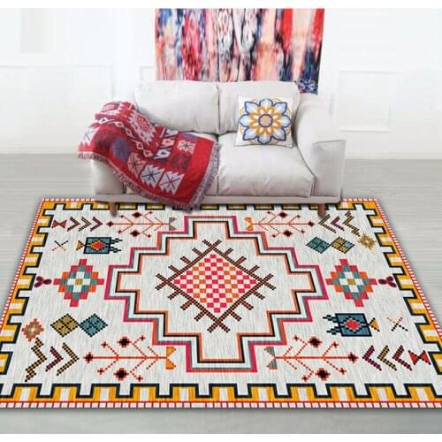 Retro Classic Bohemia Carpets for Living Room Non-Slip Soft Rectangle Area Rugs Bedroom Study Decoration Boho alfombra tapis