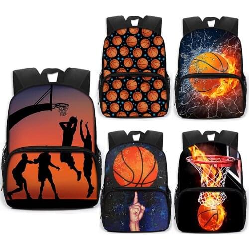 Basketball Print Backpack Children Students 13 Inch Backpack School Bag Kindergarten Student Book Bag Gift