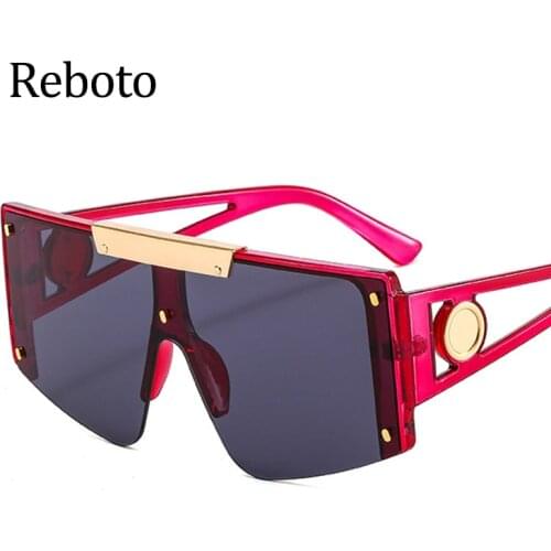 Oversized Ladies Sunglasses Luxury Brand Pilot Big Frame Glasses Man Vintage Flat Top Square Arched Wide Leg Sunglasses Women UV