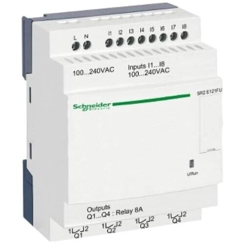 SR2E121FU compact smart relay Zelio Logic - 12 I O - 100..240 V AC - clock - no display