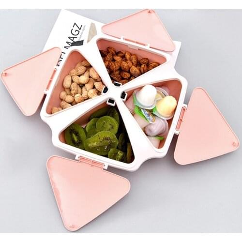 Fruit Plate Creative Shape Lazy Snack Storage Box Fruit Plate Bowl Candy Nuts Seeds Dry Fruits Plates Home Kitchen Supplies
