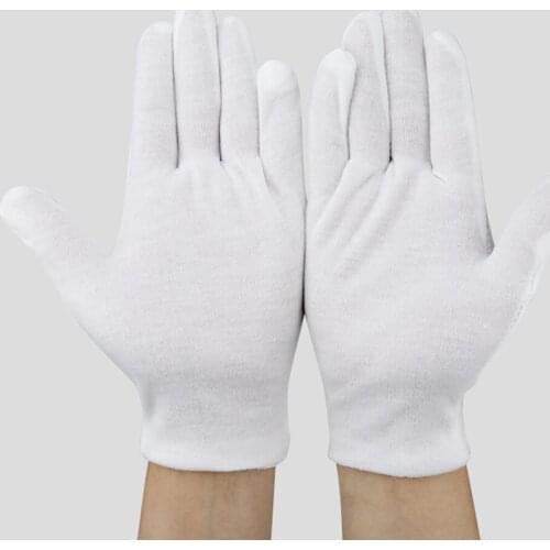 6 Pairs/Set Unisex Thick Cleaning Gloves Inspection Cotton Work Gloves Coin Jewelry Lightweight Women Men Mittens