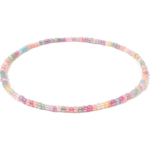 2021 Fashion Creative Colorful Beaded Choker Necklace for Women Bohemian Sweet Clavicle Chain Beads Necklace Jewelry Accessories