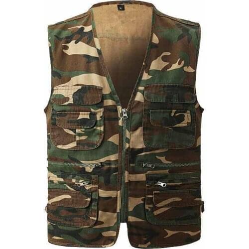 Camouflage Military Vests Army Combat Fishing Vest Tactical Hunting Camo Vest Mens Breathable Sleeveless Clothes Chaleco tactico
