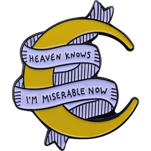 Heaven Knows I'm Miserable Now Lapel Pin A classic for all the Smiths and Moz fans