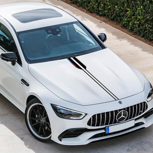 2PCS Car Hood Bonnet Stickers For Audi BMW Ford Volkswagen Toyota Renault Peugeot Mercedes Honda Decals Tuning Accessories