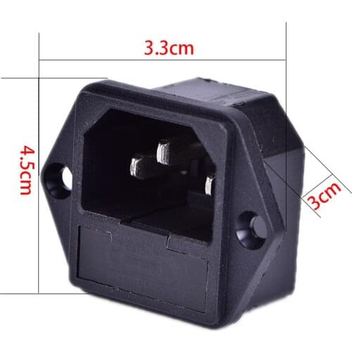 AC AC-03 Power Socket With Safety Fuse Holder Socket Connectors 10A 250V
