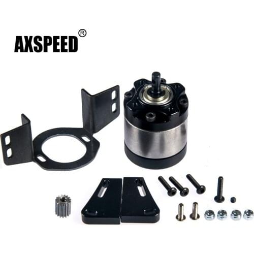 AXSPEED Metal Aluminum 1:5 Planetary Center Gearbox Transmission Case for RC4WD D90 1/10 RC Crawler Car Truck Upgrade Parts
